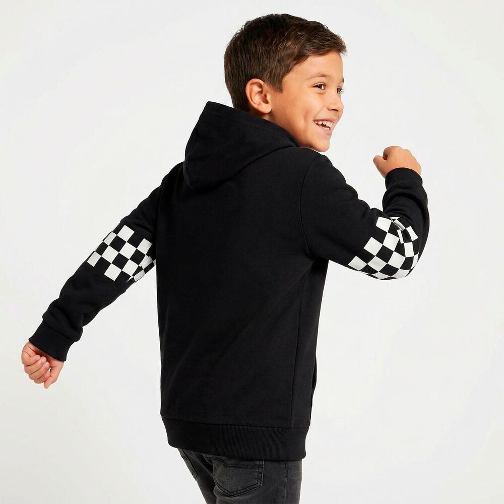 Sudadera negra con capucha Hot Wheels y estampado de coche rojo - 6