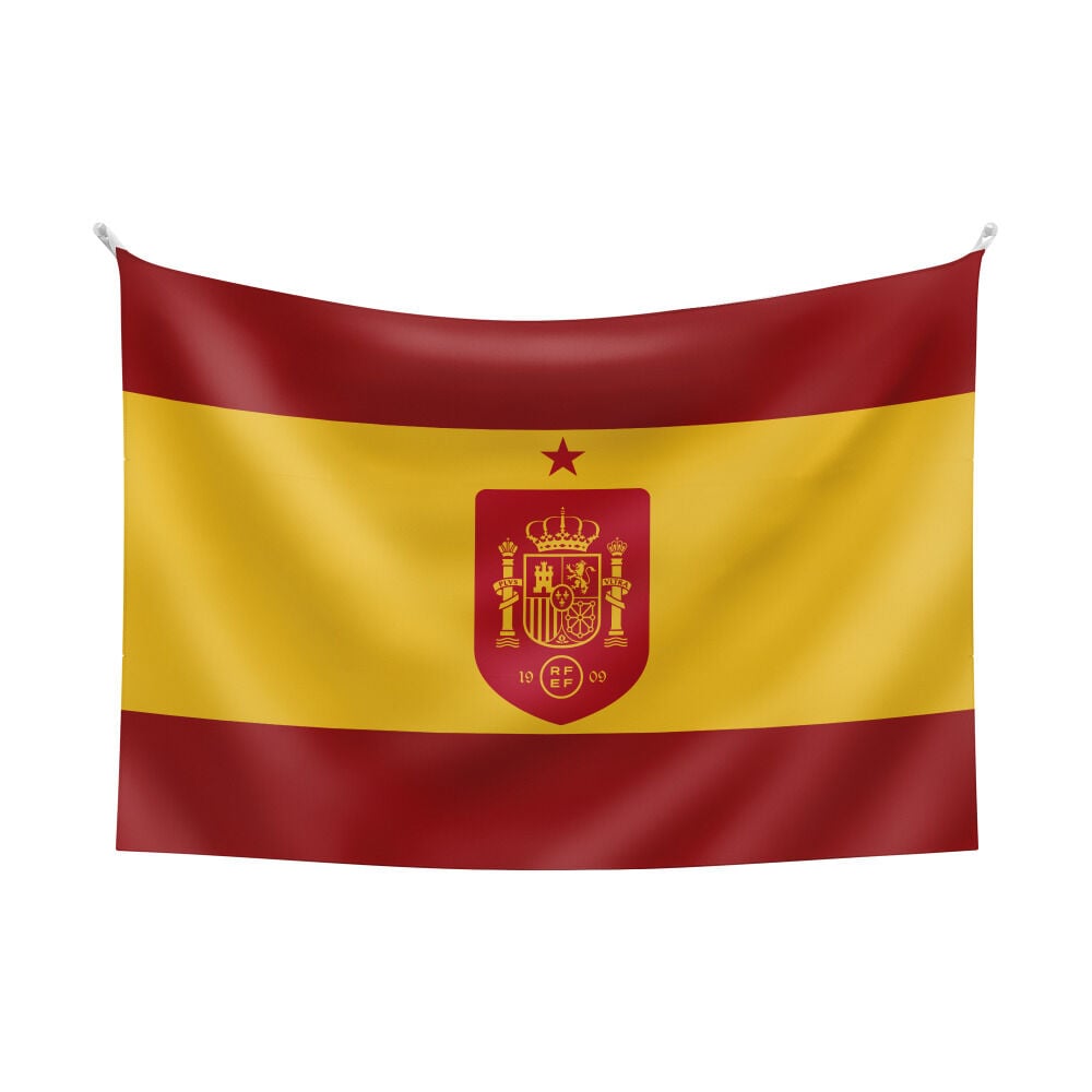Bandera de la Selección Española con escudo central