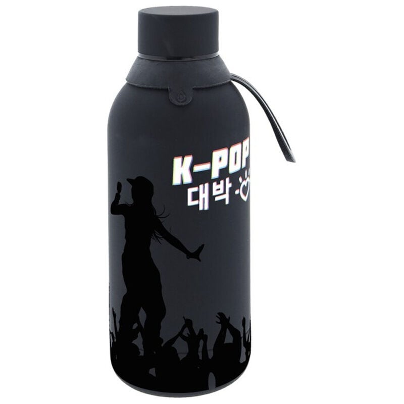 Botella térmica negra K-POP Lovely Story de 500 ml