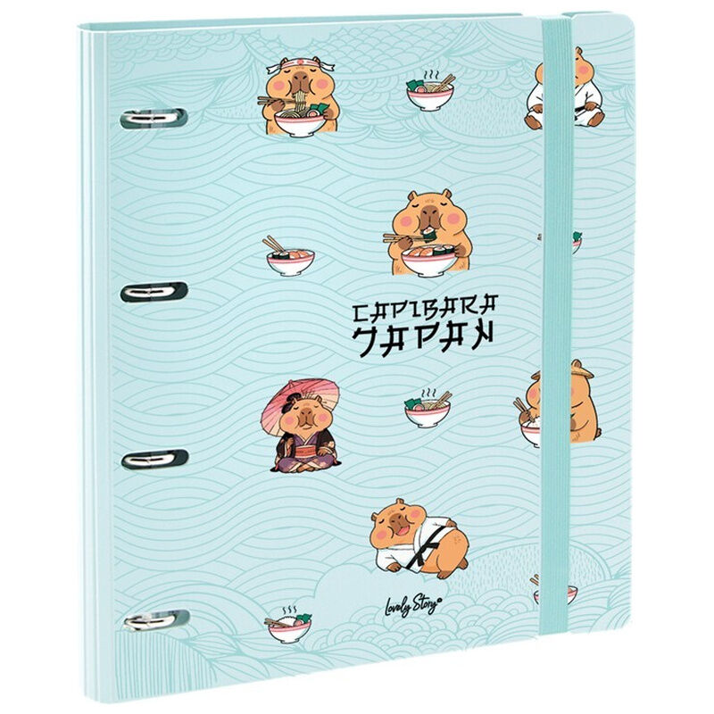 Carpeta Japan Lovely Story con ilustraciones de capibaras y ramen