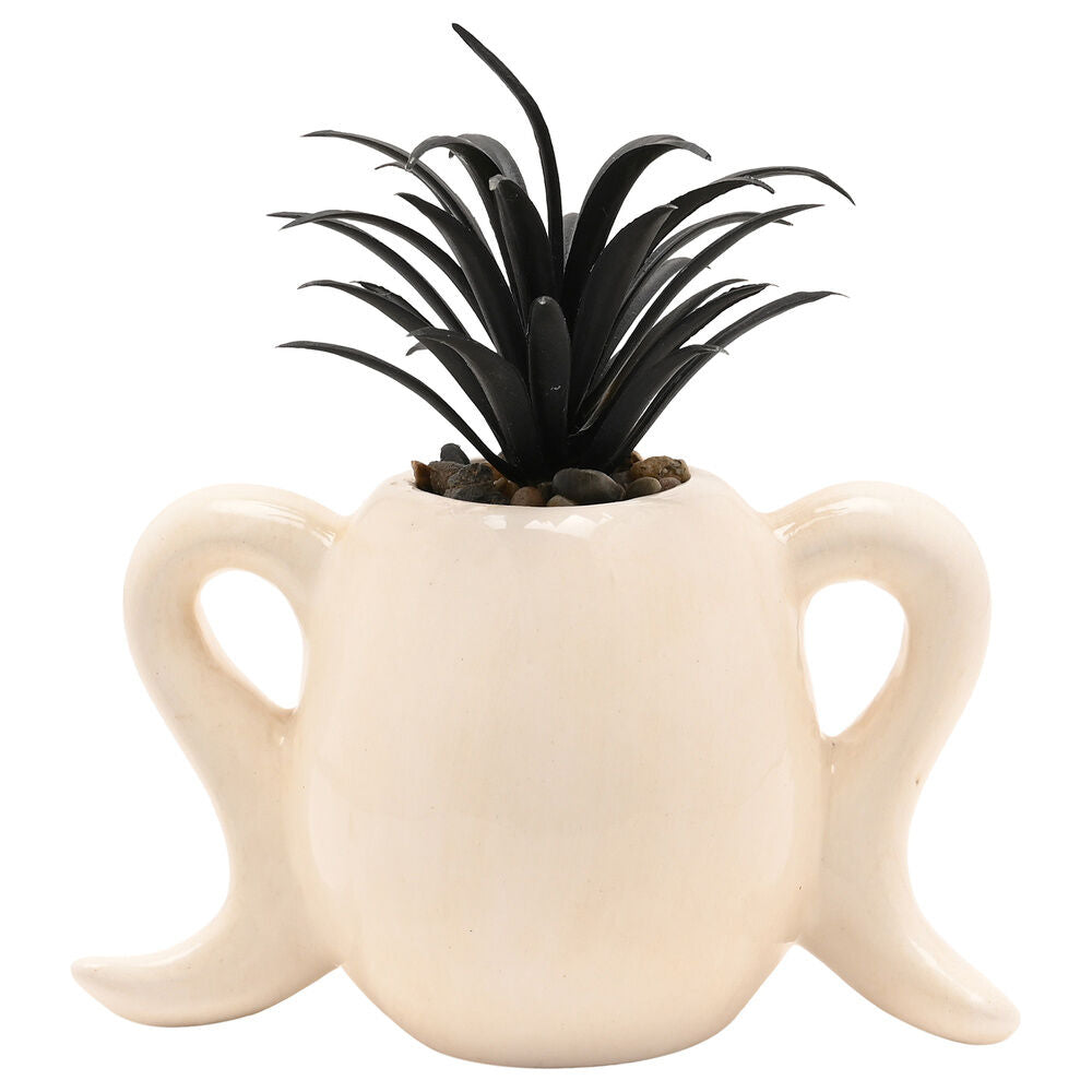 Maceta de Zero de Pesadilla antes de Navidad con planta artificial negra - 4