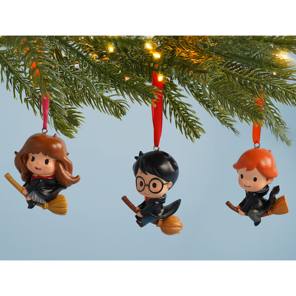 Adorno navideño de Hermione de Harry Potter sobre una escoba - 5