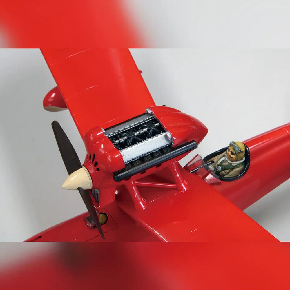 Maqueta del hidroavión rojo Savoia S.21F con figura de Gina - 4