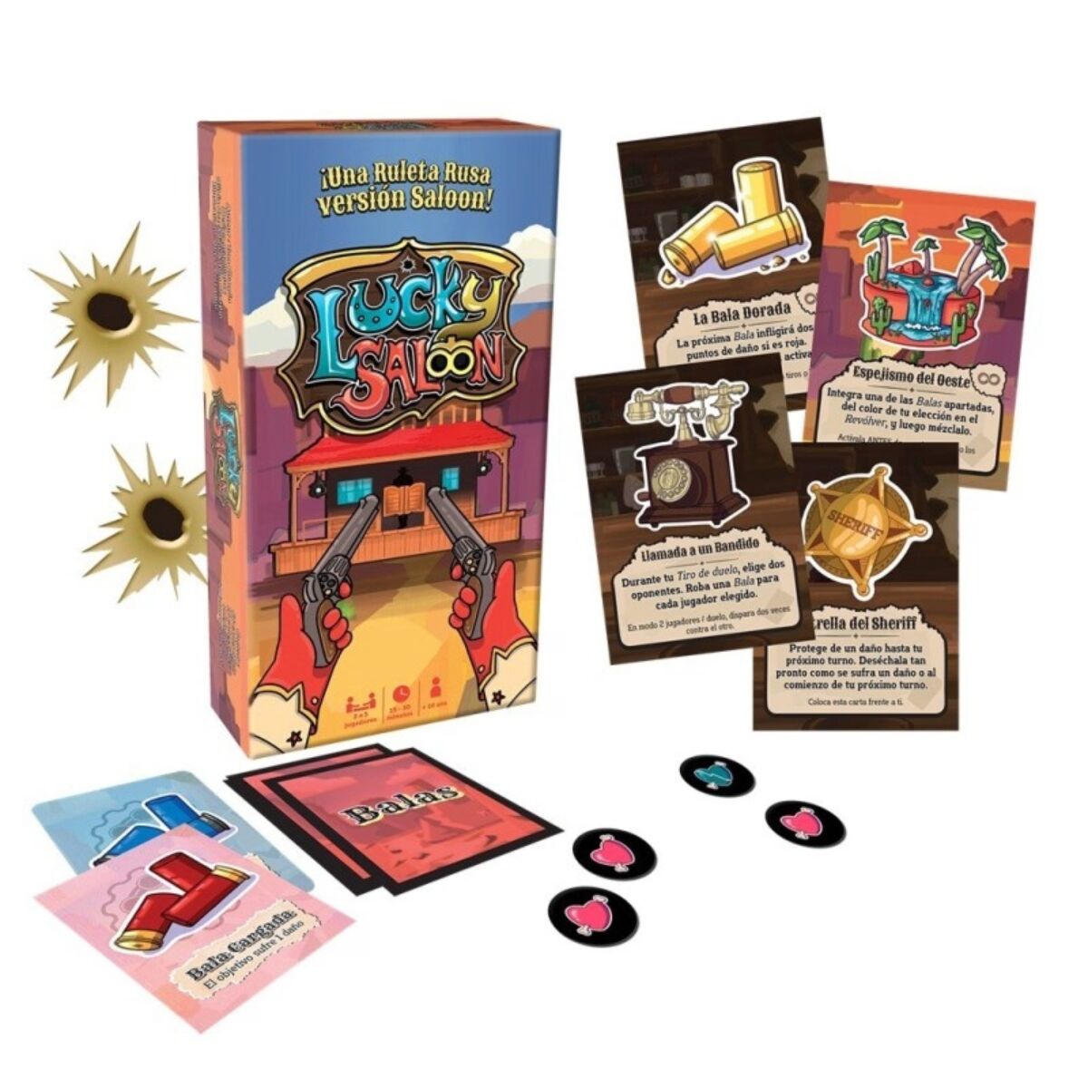 Caja del juego de cartas Lucky Saloon de TOPI GAMES - 2