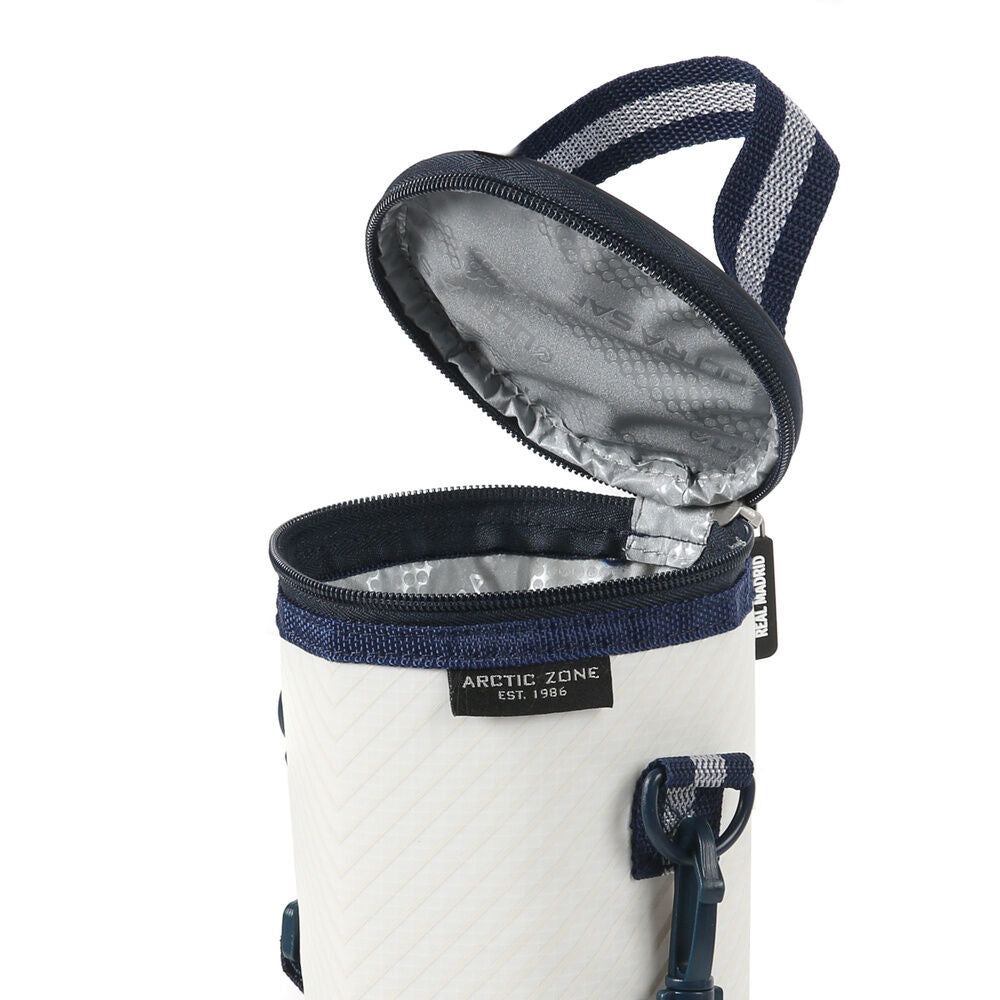 Botellero térmico Real Madrid de 1500 ml blanco y azul con bandolera - 2