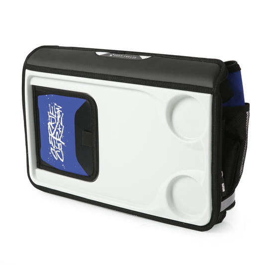 Bolsa porta alimentos plegable azul del Atlético de Madrid con tapa rígida y bolsillo frontal - 2