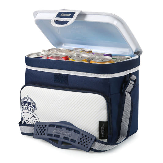 Bolsa porta alimentos azul marino y blanca del Real Madrid - 3