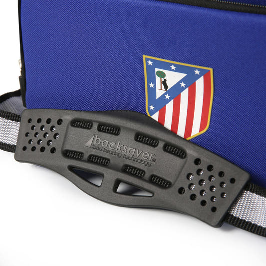 Bolsa térmica azul del Atlético de Madrid con bandolera y bolsillo frontal - 3