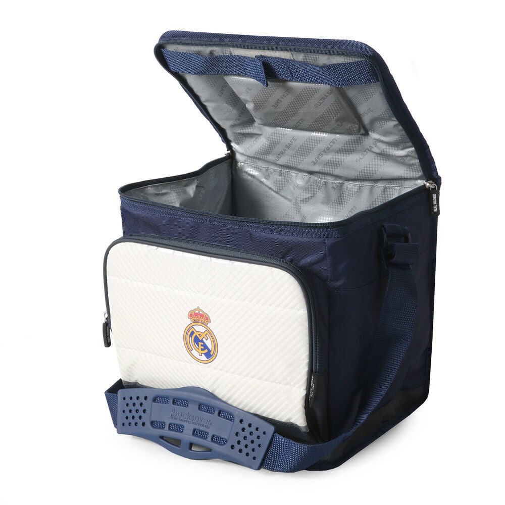 Bolsa porta alimentos plegable azul marino y blanca del Real Madrid - 5