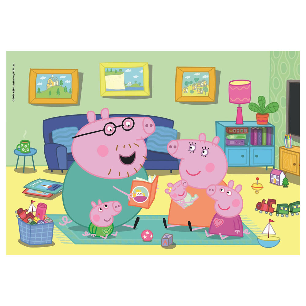 Puzzle Clementoni de 60 piezas con Peppa Pig y su familia - 3