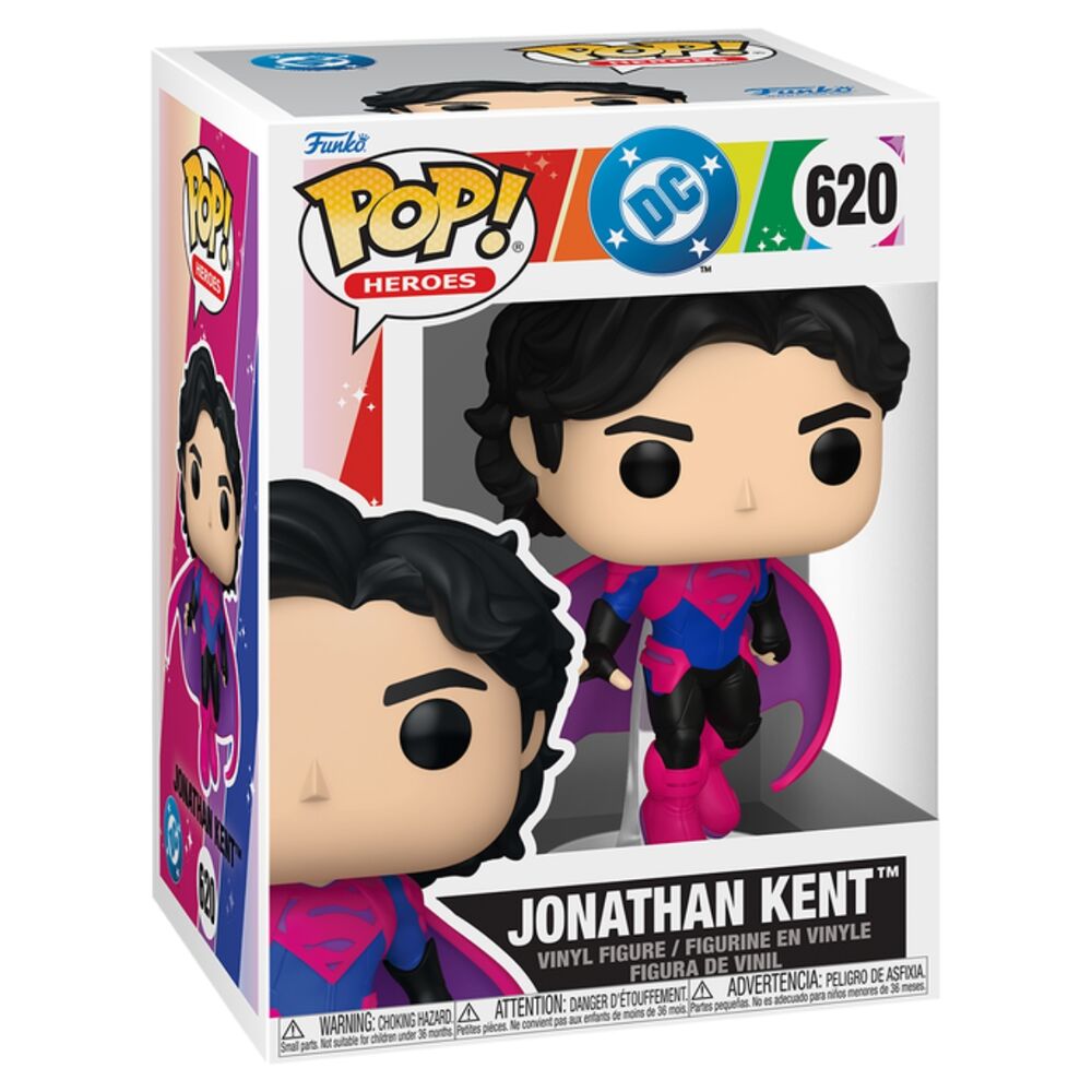 Figura Funko POP! de Jonathan Kent con traje azul y rosa y capa abierta - 2