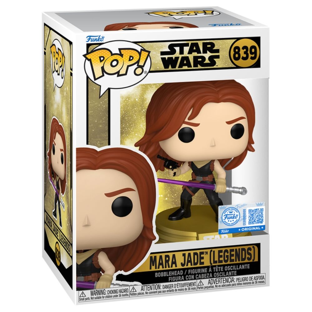 Figura Funko POP de Mara Jade con sable morado y base de Star Wars - 2