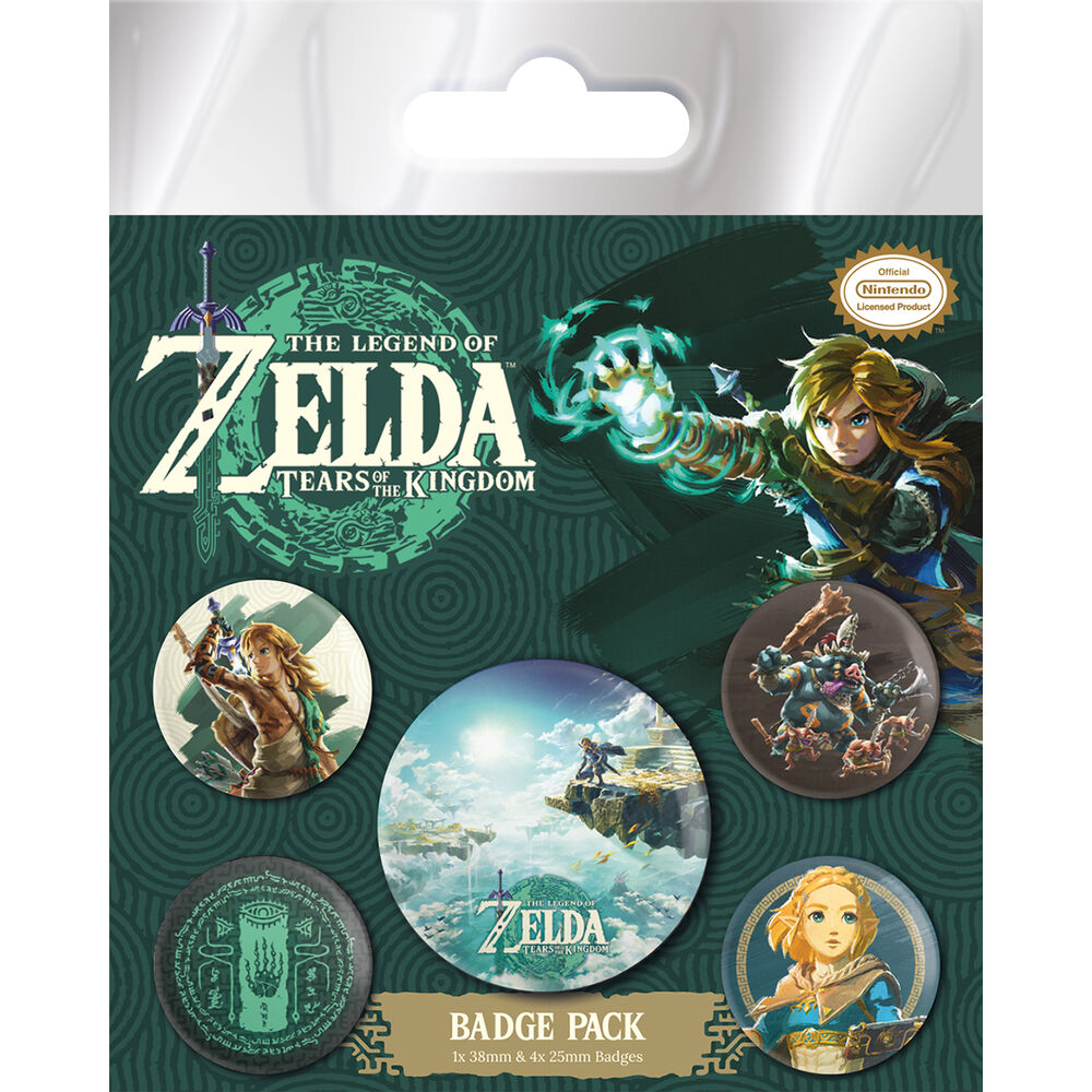 Set de 5 chapas The Legend of Zelda: Tears of the Kingdom