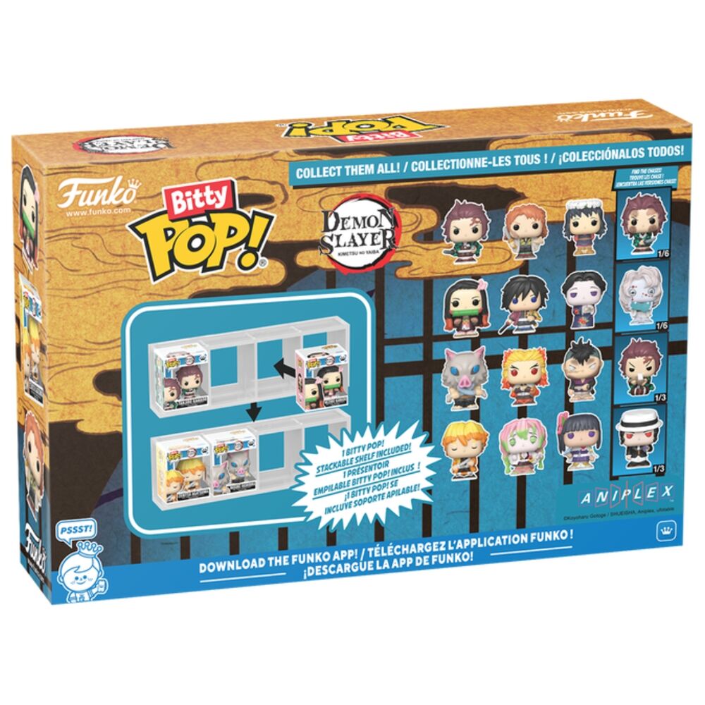 Blíster FUNKO Bitty POP! Demon Slayer con cuatro figuras y expositor - 2