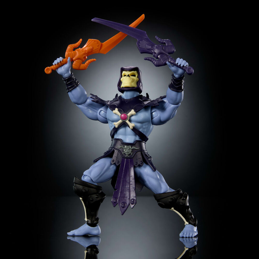 Figura articulada de Skeletor con báculo y dos espadas - 6