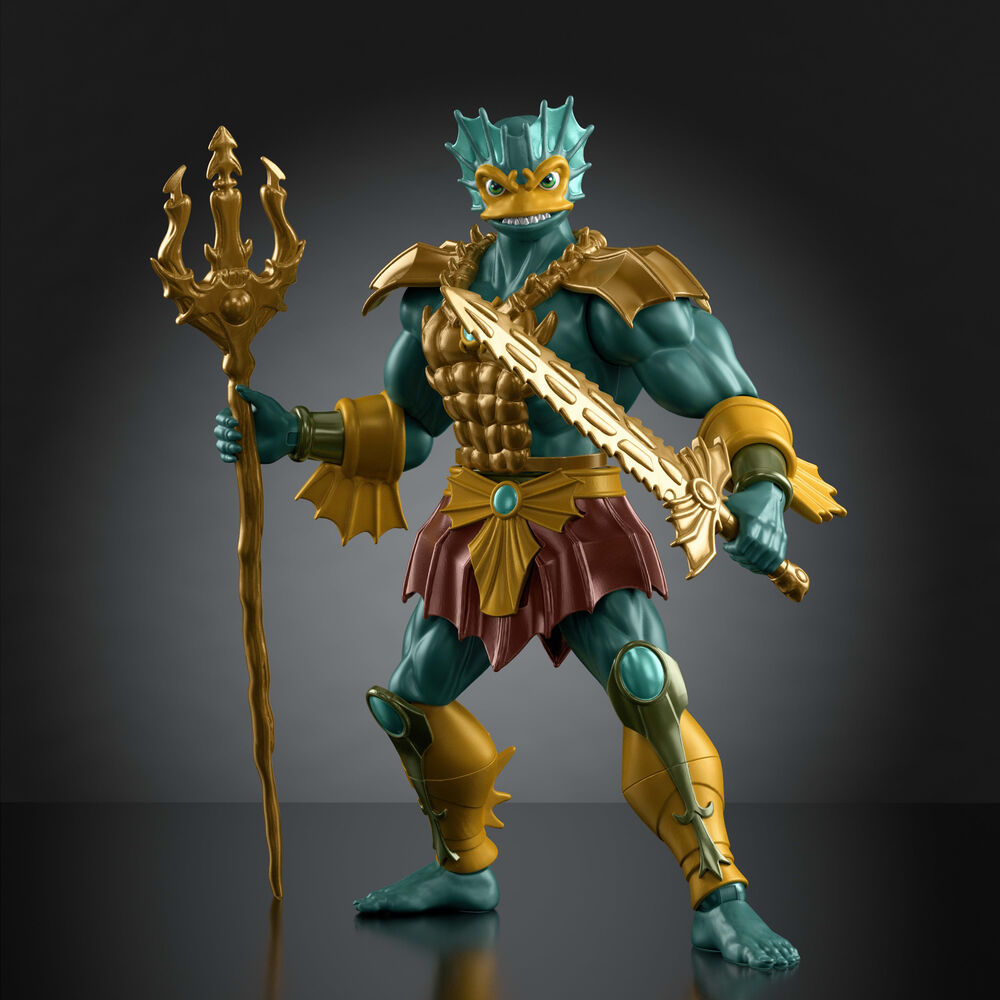 Figura articulada de Mer-Man con tridente y espada de coral - 5