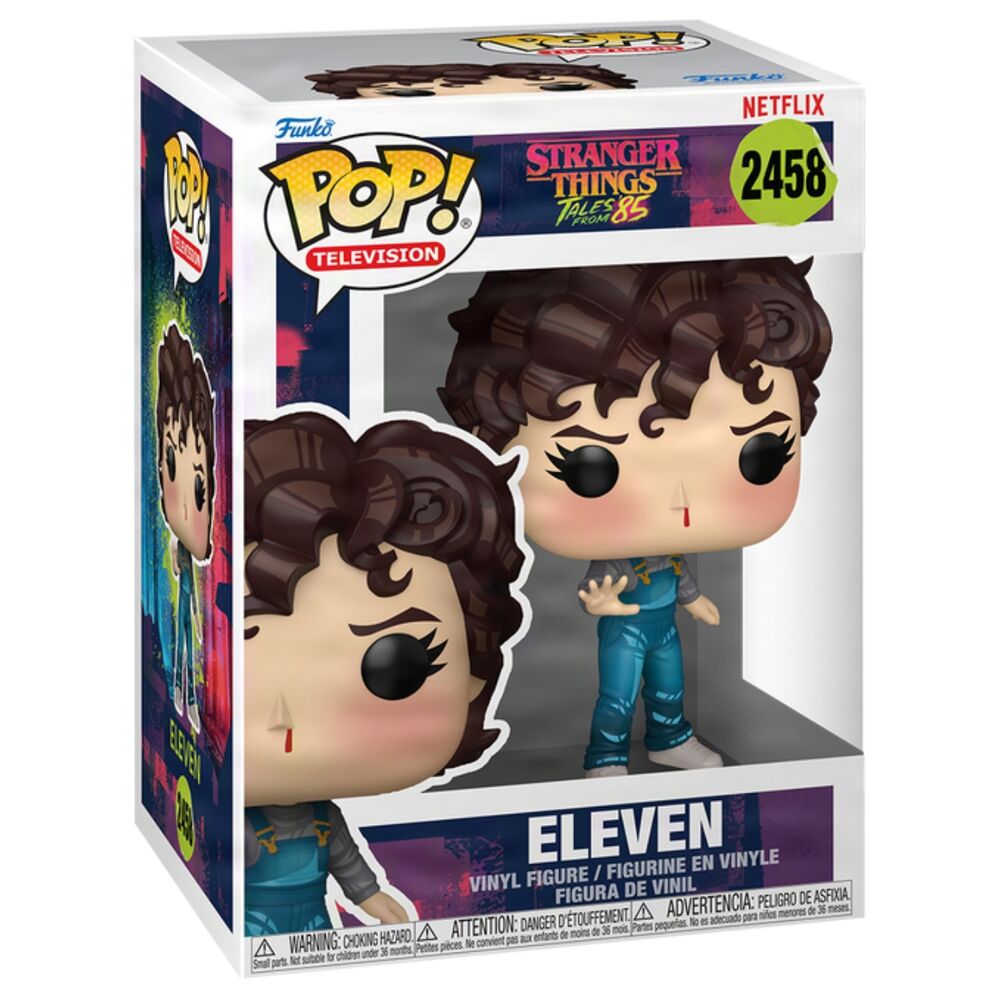 Figura Funko POP! de Eleven con mono azul y mano levantada - 2