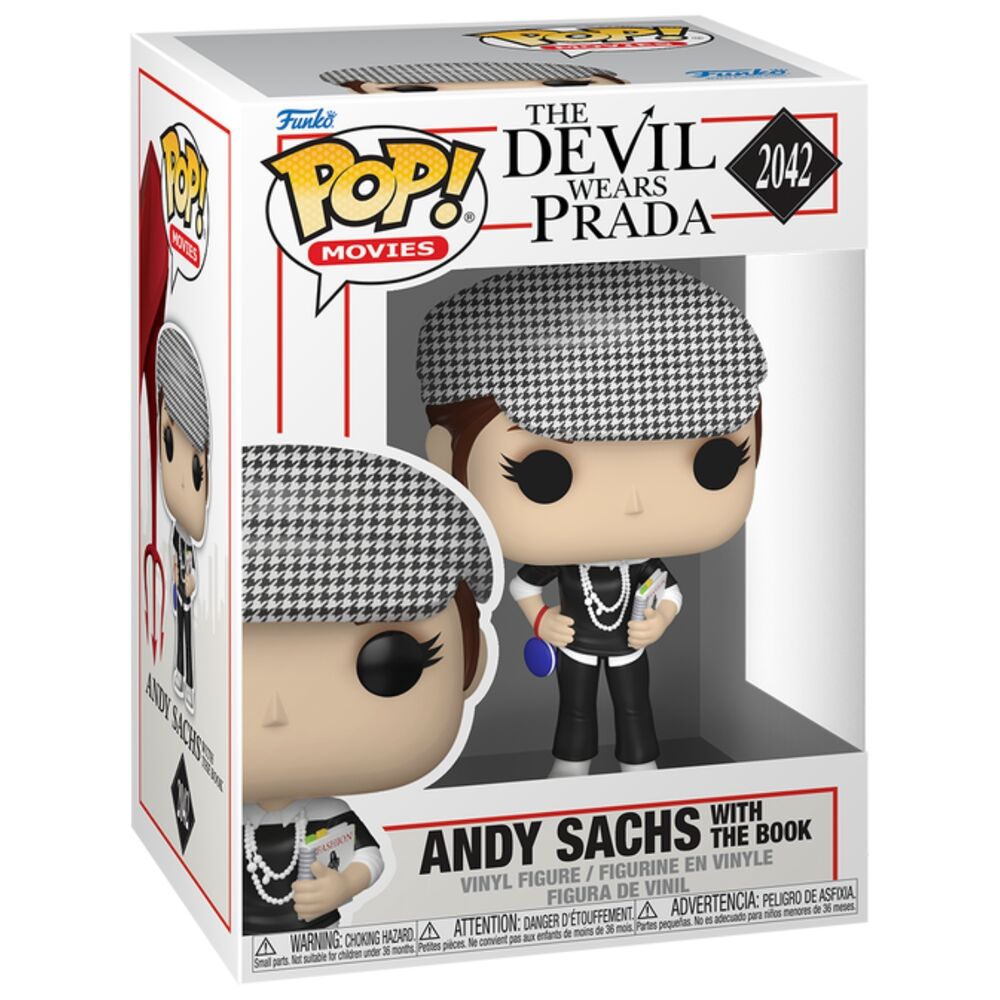 Figura FUNKO POP! de Andy Sachs con libro y gorra de pata de gallo - 2