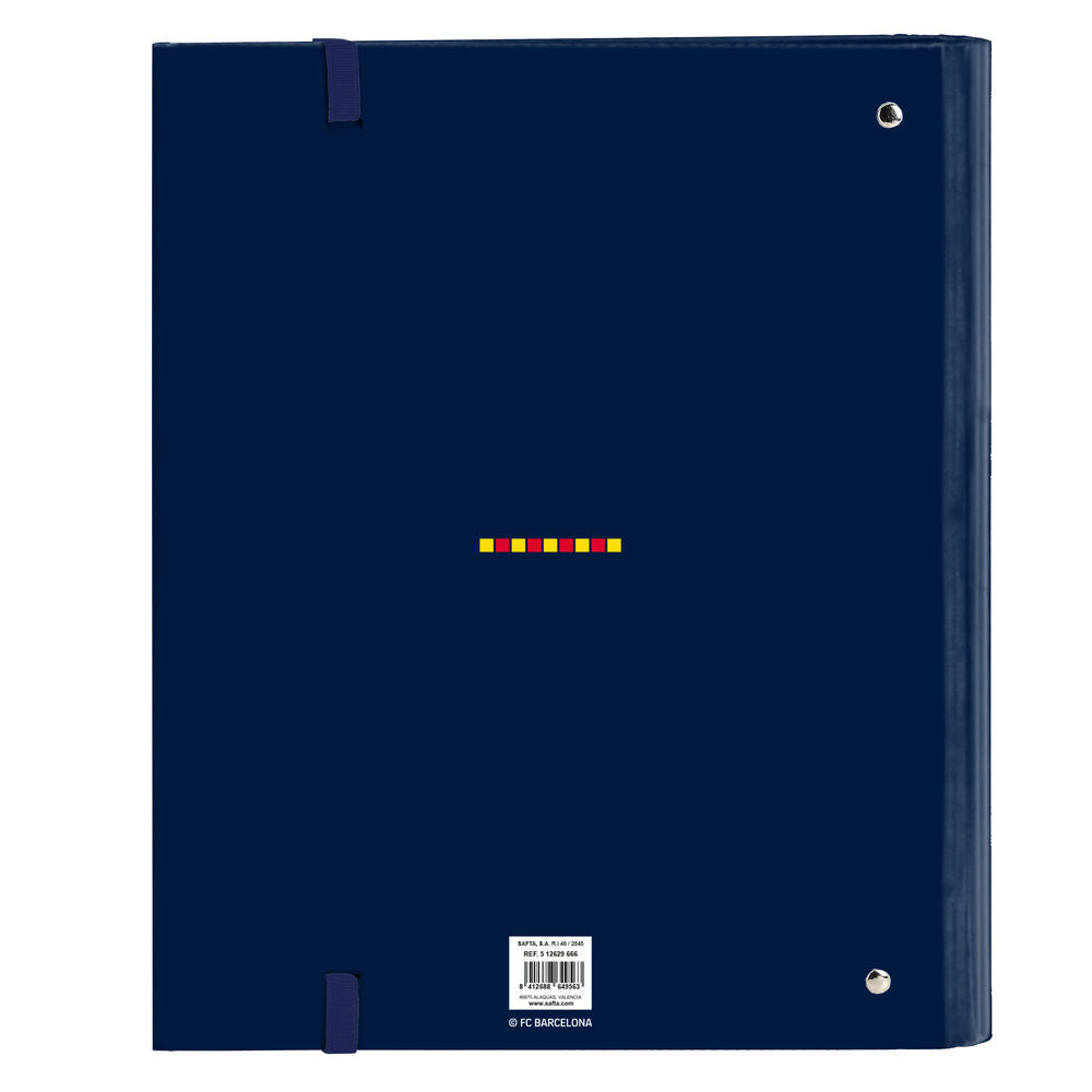 Carpeta A4 F.C. Barcelona 26/27 azul marino con cuatro anillas - 2