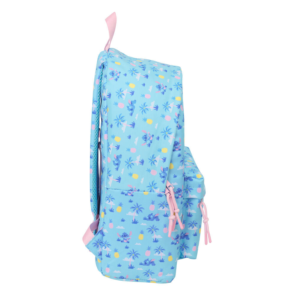 Mochila azul Waves de Stitch Disney con estampado tropical - 3