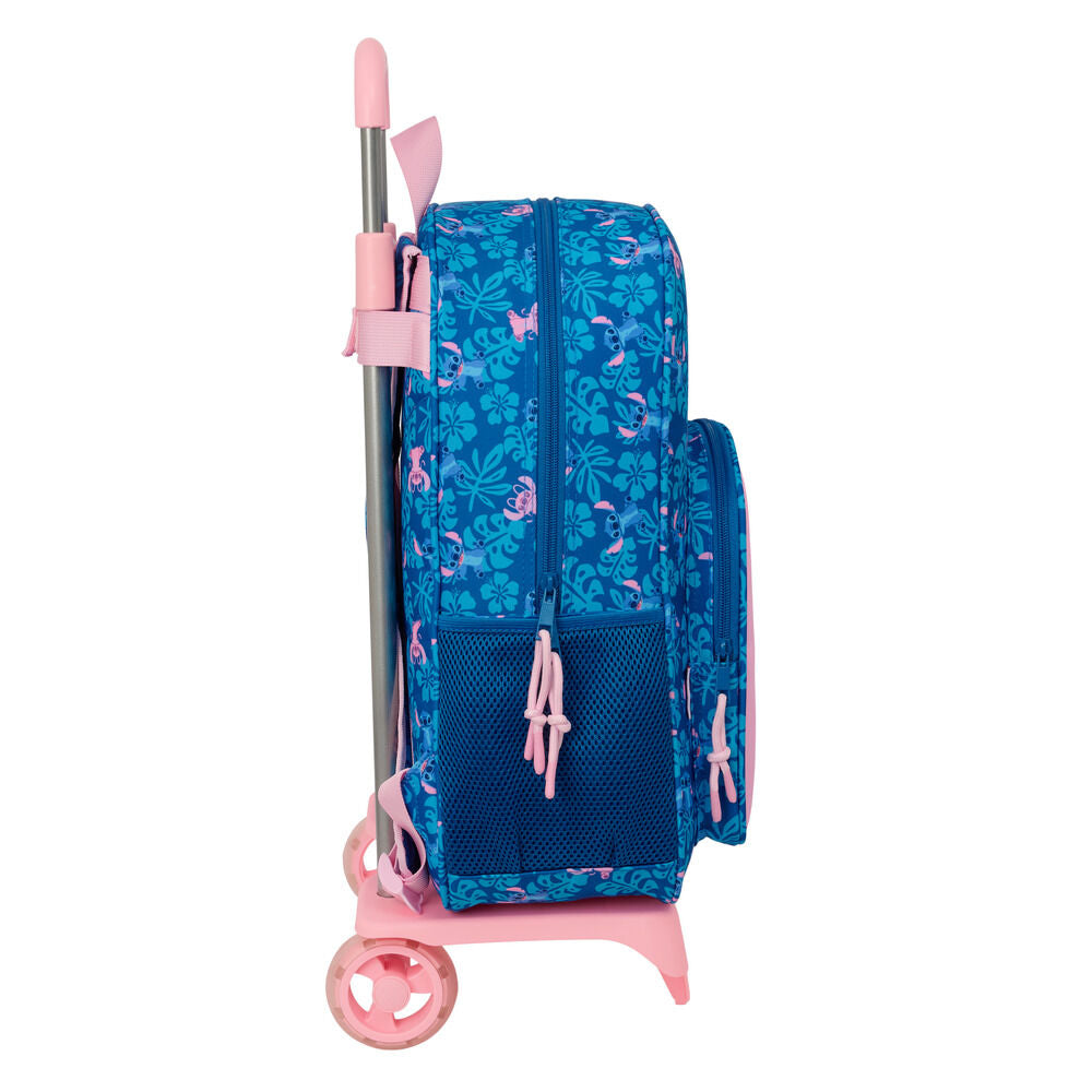Trolley mochila Stitch Disney azul y rosa con estampado de personajes - 3