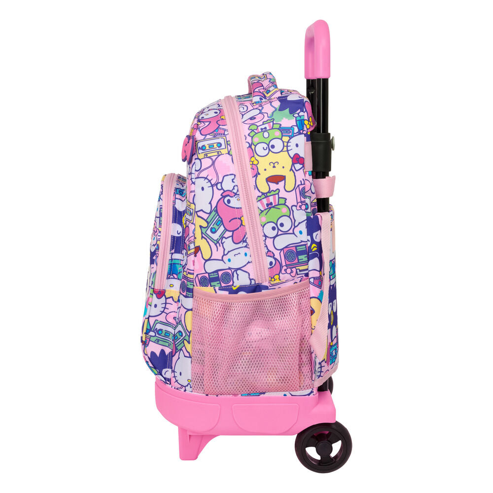 Trolley mochila rosa Hello Kitty & Friends con ruedas y asa extraíble - 3