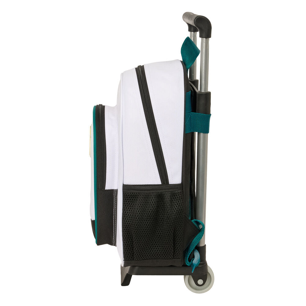 Trolley mochila Real Madrid SAFTA blanco con carro - 3