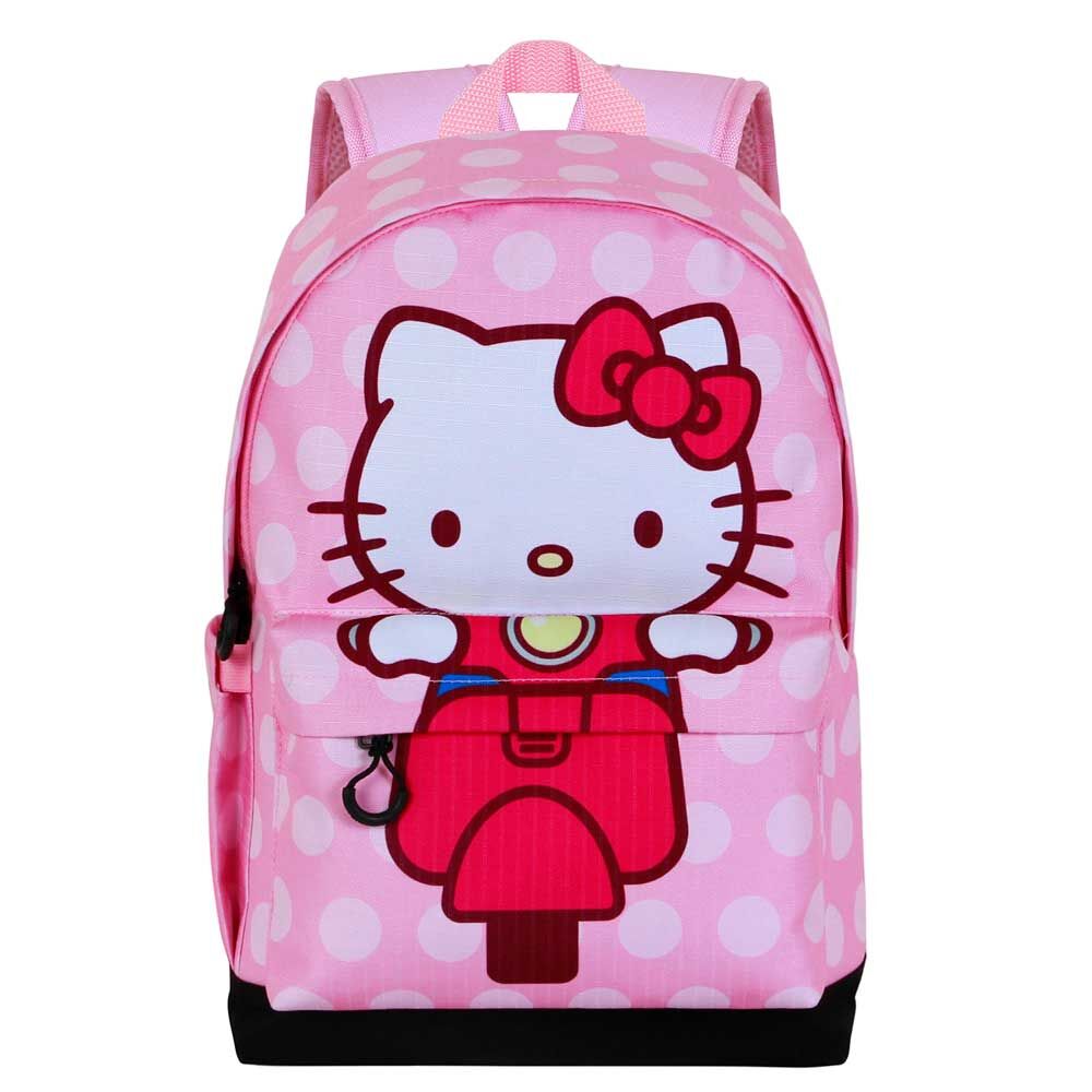 Mochila rosa de Hello Kitty con lunares blancos y bolsillo frontal - 3