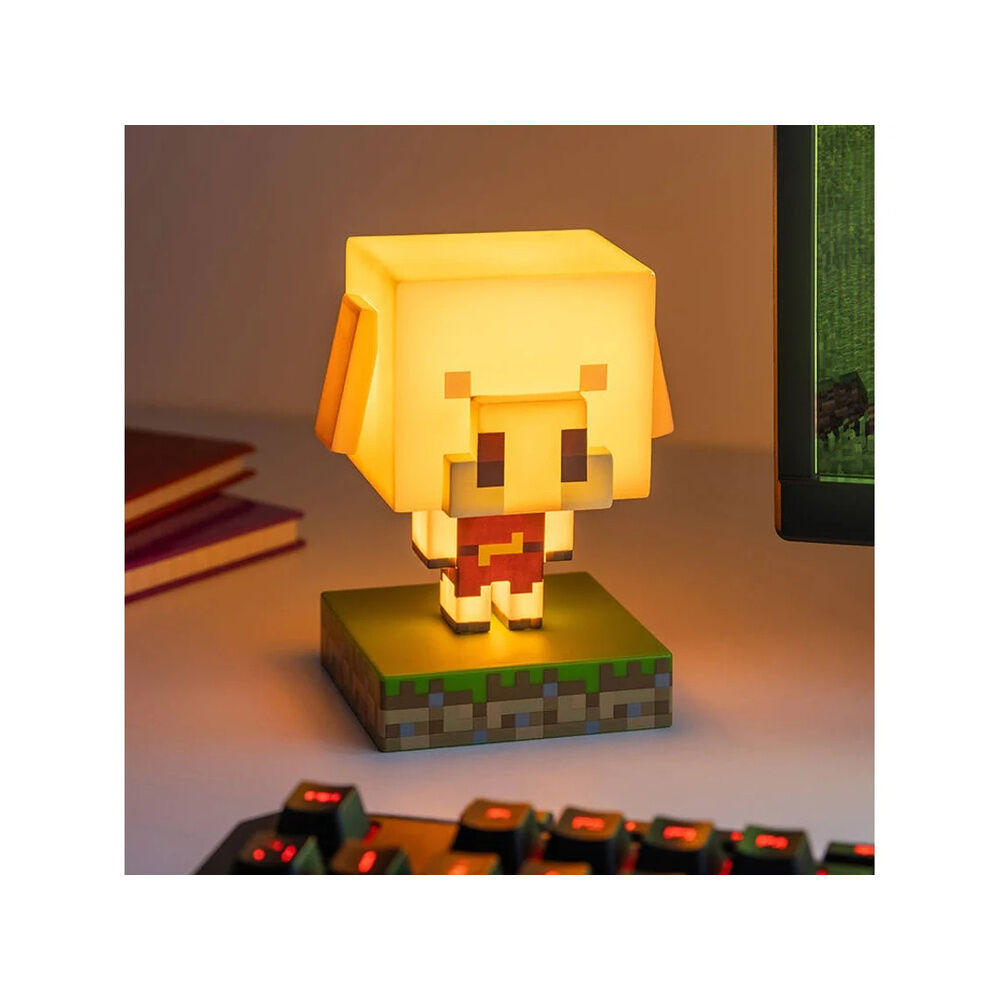 Lámpara Piglin de Minecraft PALADONE sobre base de césped y tierra - 2