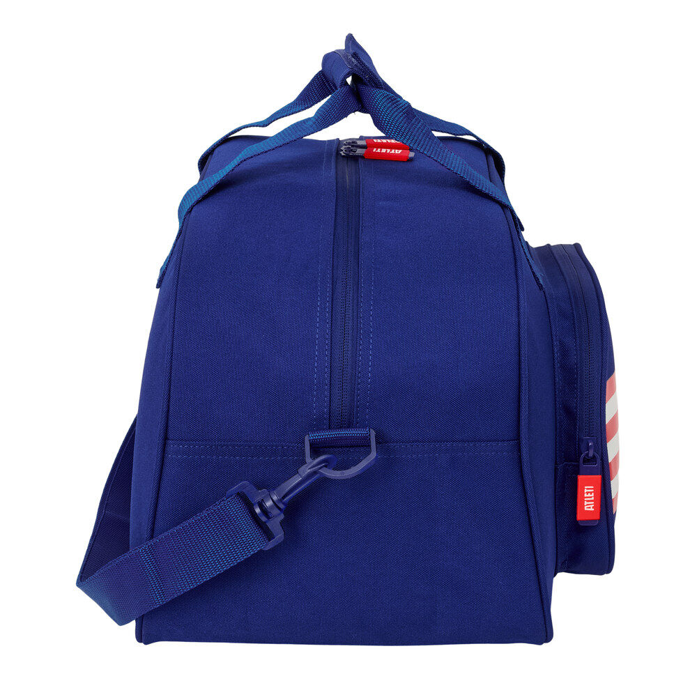 Bolsa de deporte azul marino del Atlético de Madrid con franjas rojas y blancas - 3