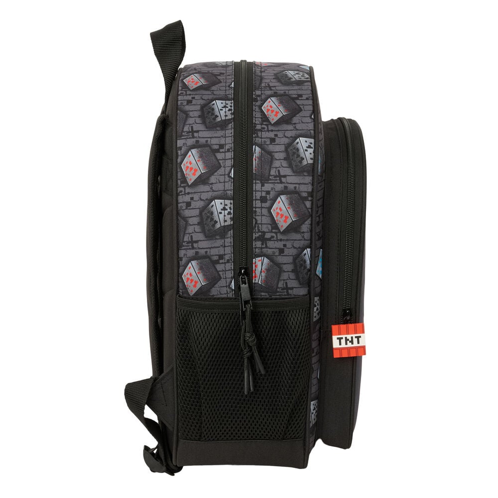 Mochila Graffiti Minecraft SAFTA con Creeper y bloques de TNT - 3