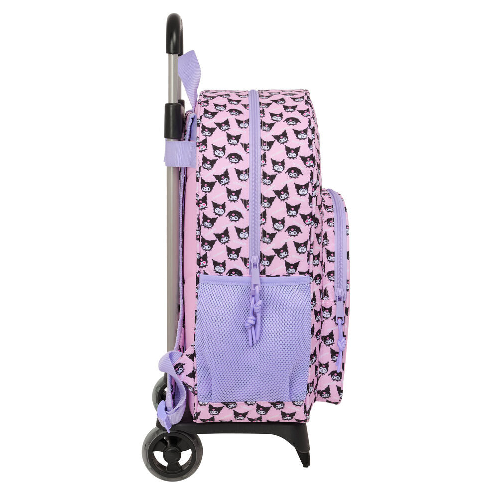 Trolley extraíble rosa Kuromi de SAFTA con mochila y carro - 3