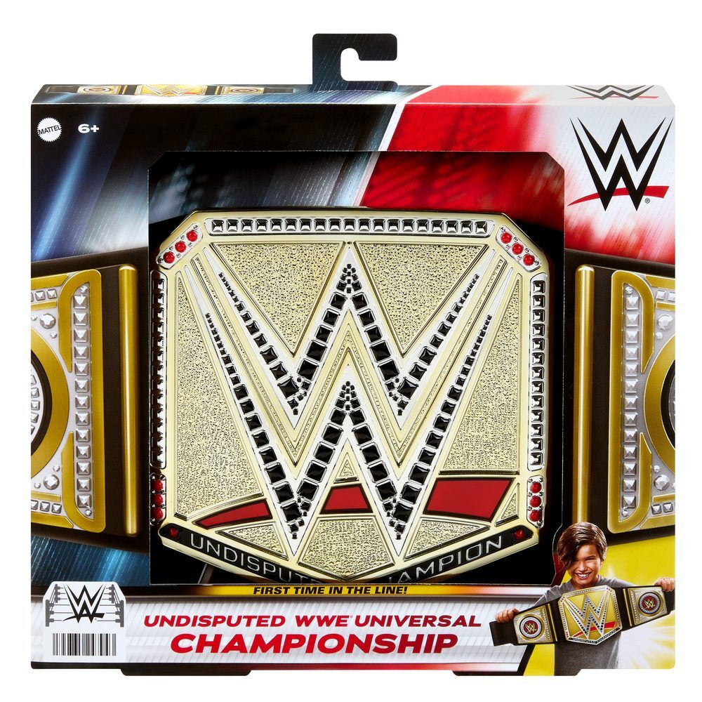 Cinturón del Campeonato Universal Indiscutible WWE con placas doradas y plateadas - 5