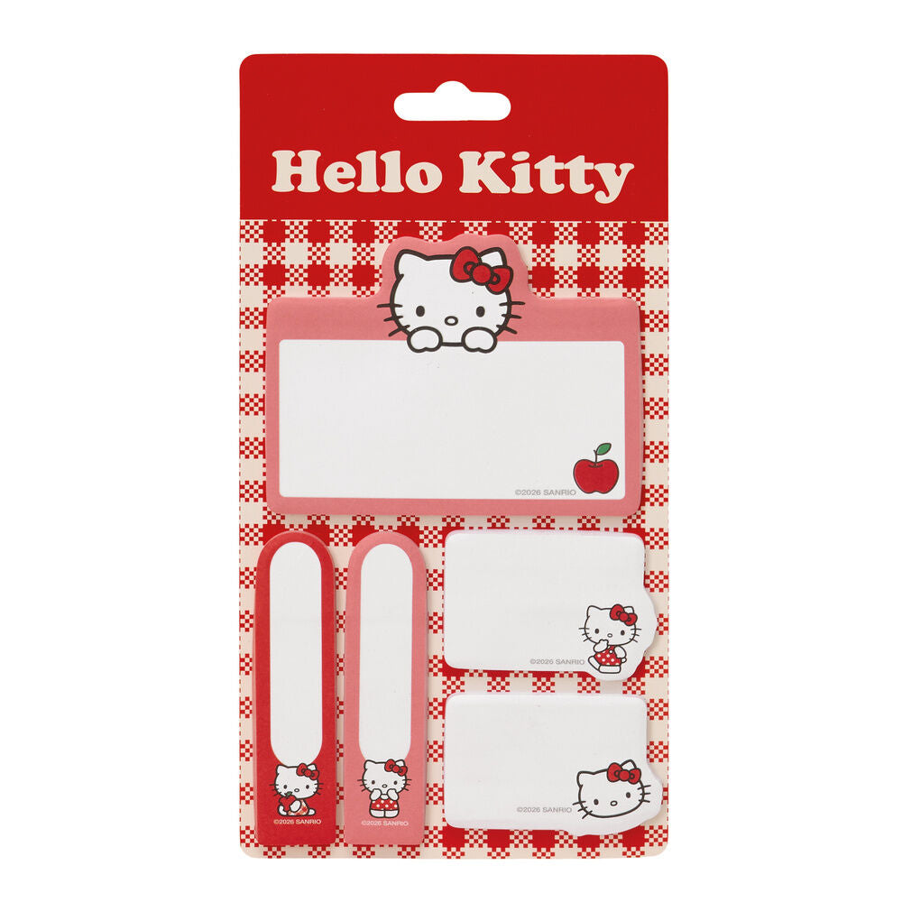 Blíster de post-its Hello Kitty SAFTA con cinco tamaños