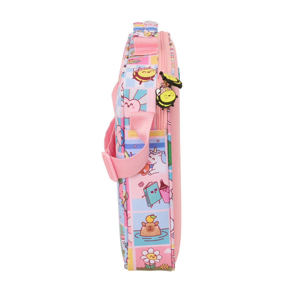 Cartera bandolera rosa Mr. Wonderful con asa superior - 3