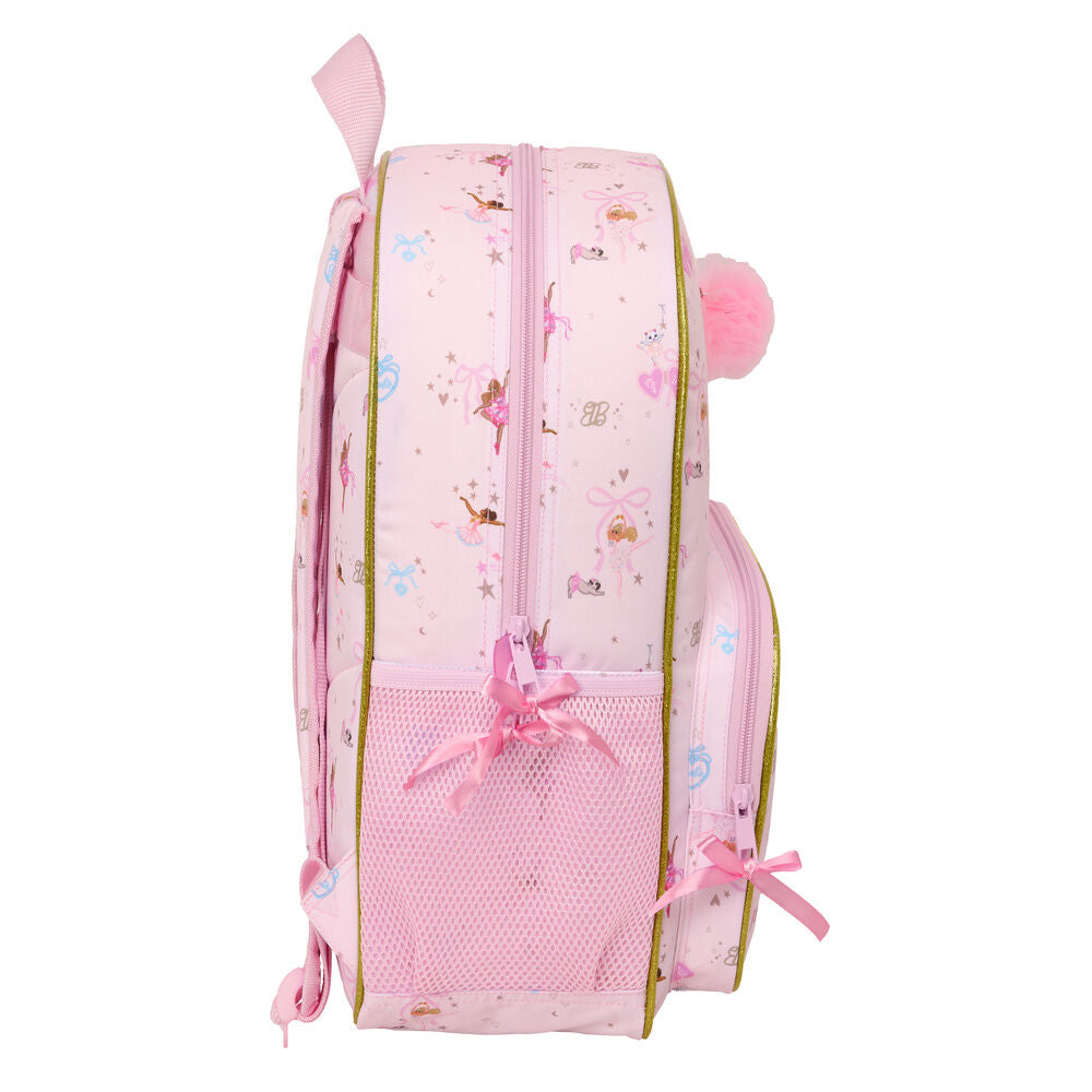 Mochila rosa Barbie Ballet de 42 cm con bolsillos y espalda acolchada - 3