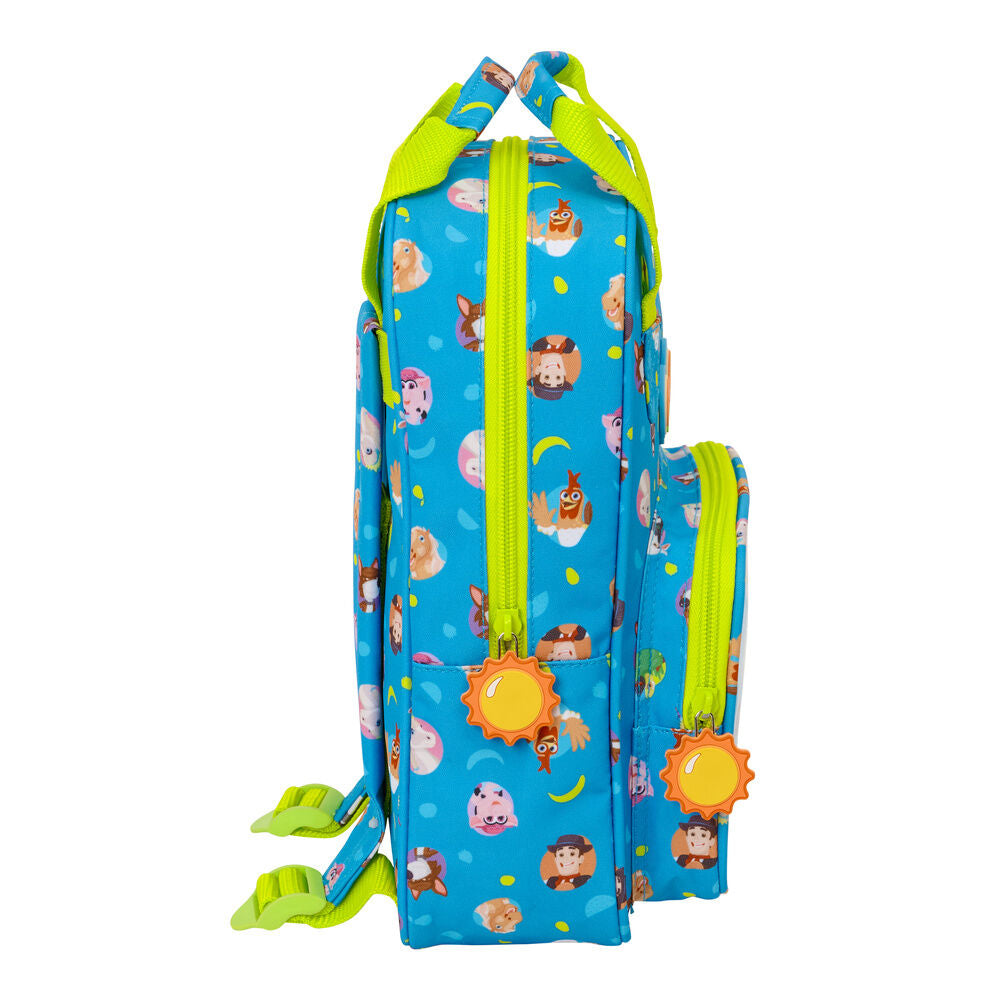 Mochila azul de La Granja de Zenón con bolsillo frontal - 3