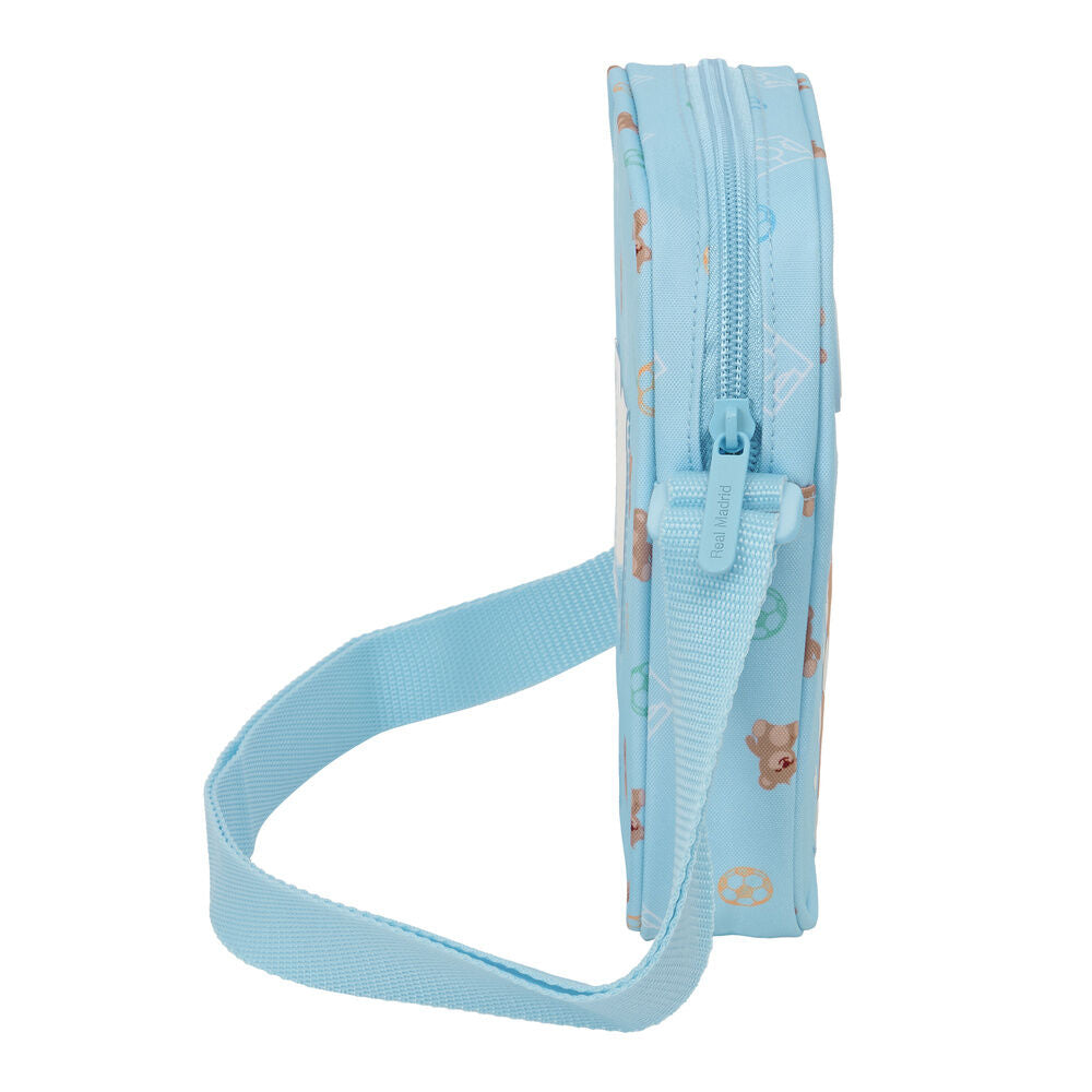 Bandolera Baby Real Madrid SAFTA azul claro con osito y escudo - 3