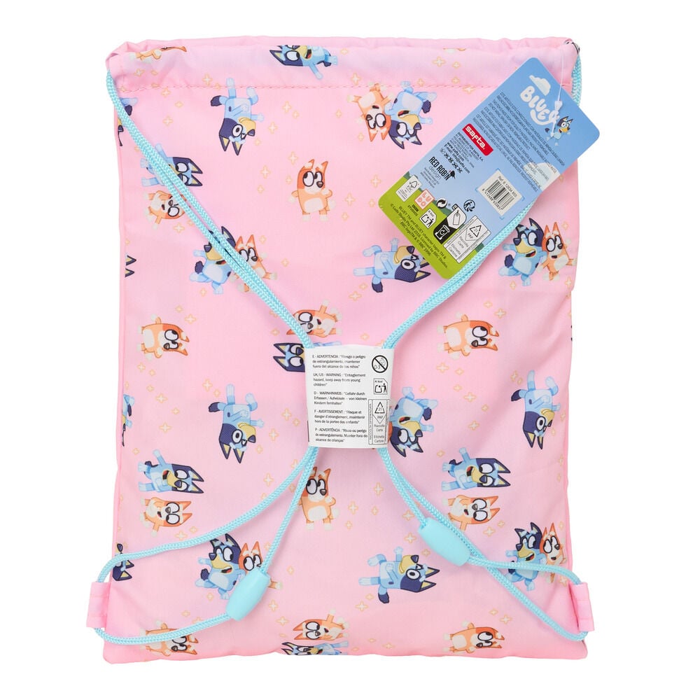 Saco rosa Dance Bluey de SAFTA con Bluey y Bingo - 5
