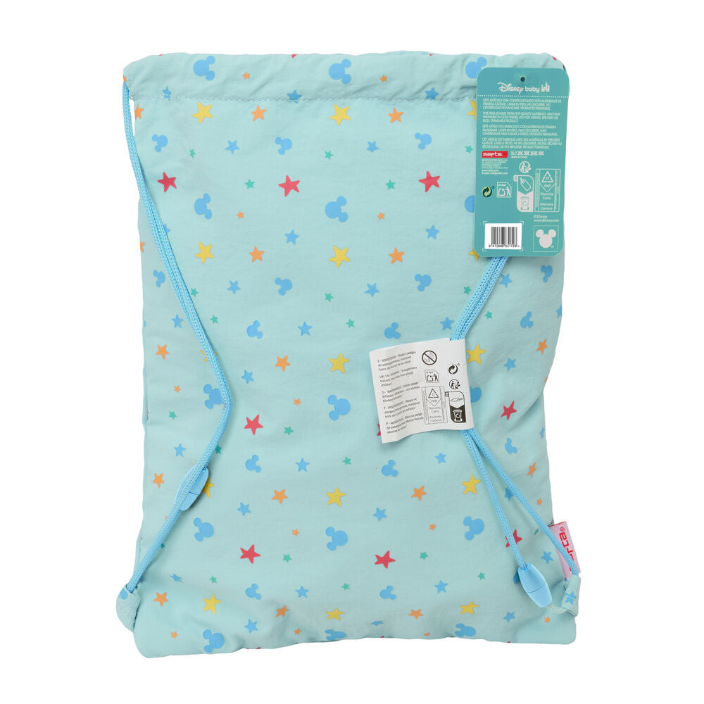 Saco azul claro Baby Mickey de Disney con cordones - 5