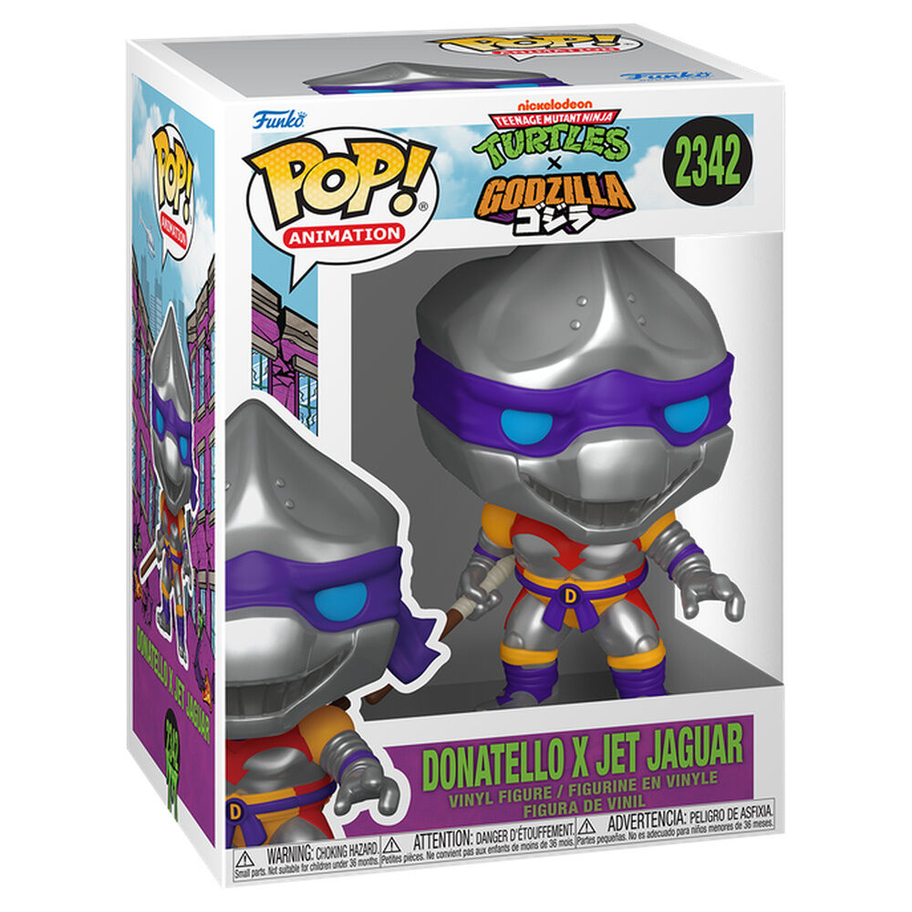 Figura Funko POP Donatello x Jet Jaguar con bastón y antifaz morado - 2