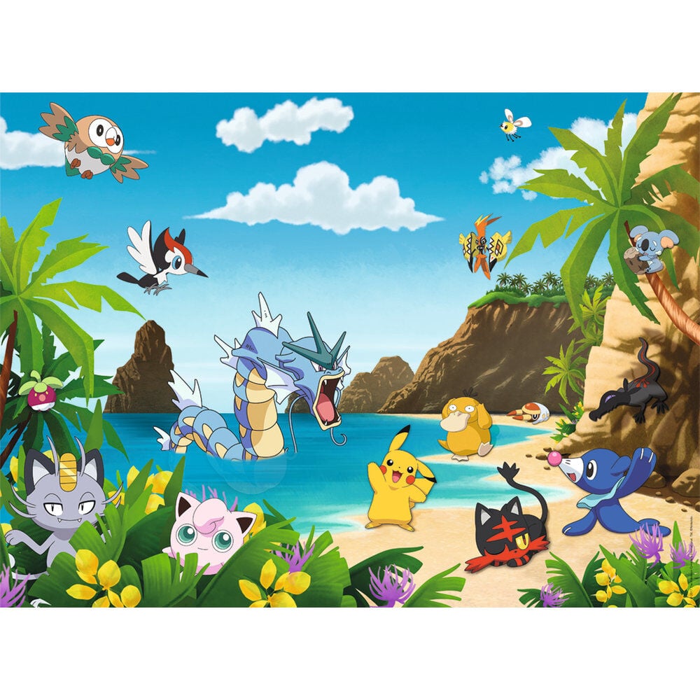 Puzzle Pokémon XXL de 200 piezas Ravensburger con escena tropical - 2