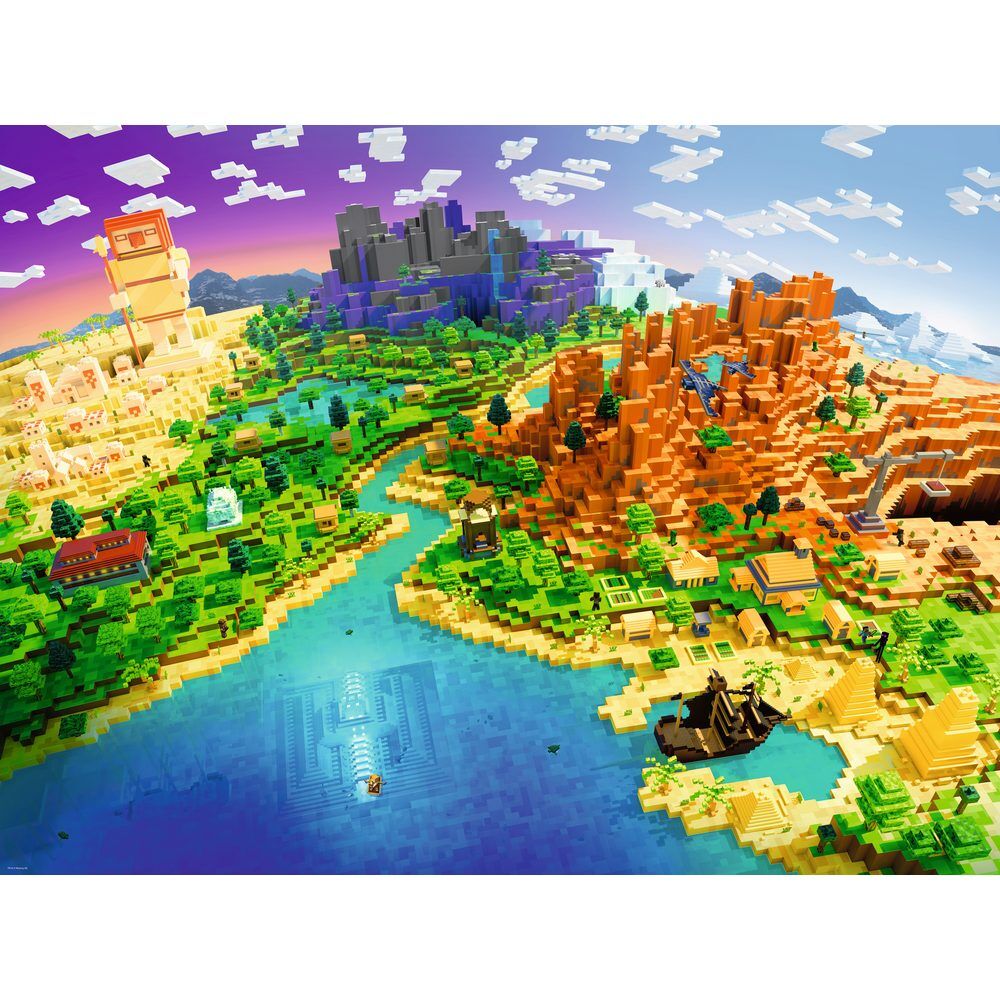 Puzzle Ravensburger Minecraft de 1500 piezas con paisaje de colores - 2