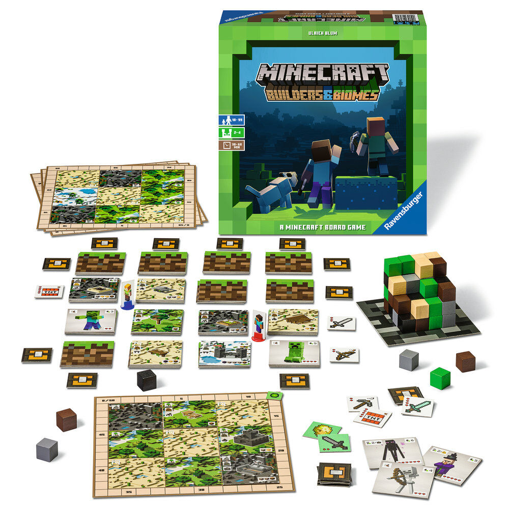 Caja del juego de mesa Minecraft Builders & Biomes de Ravensburger - 2