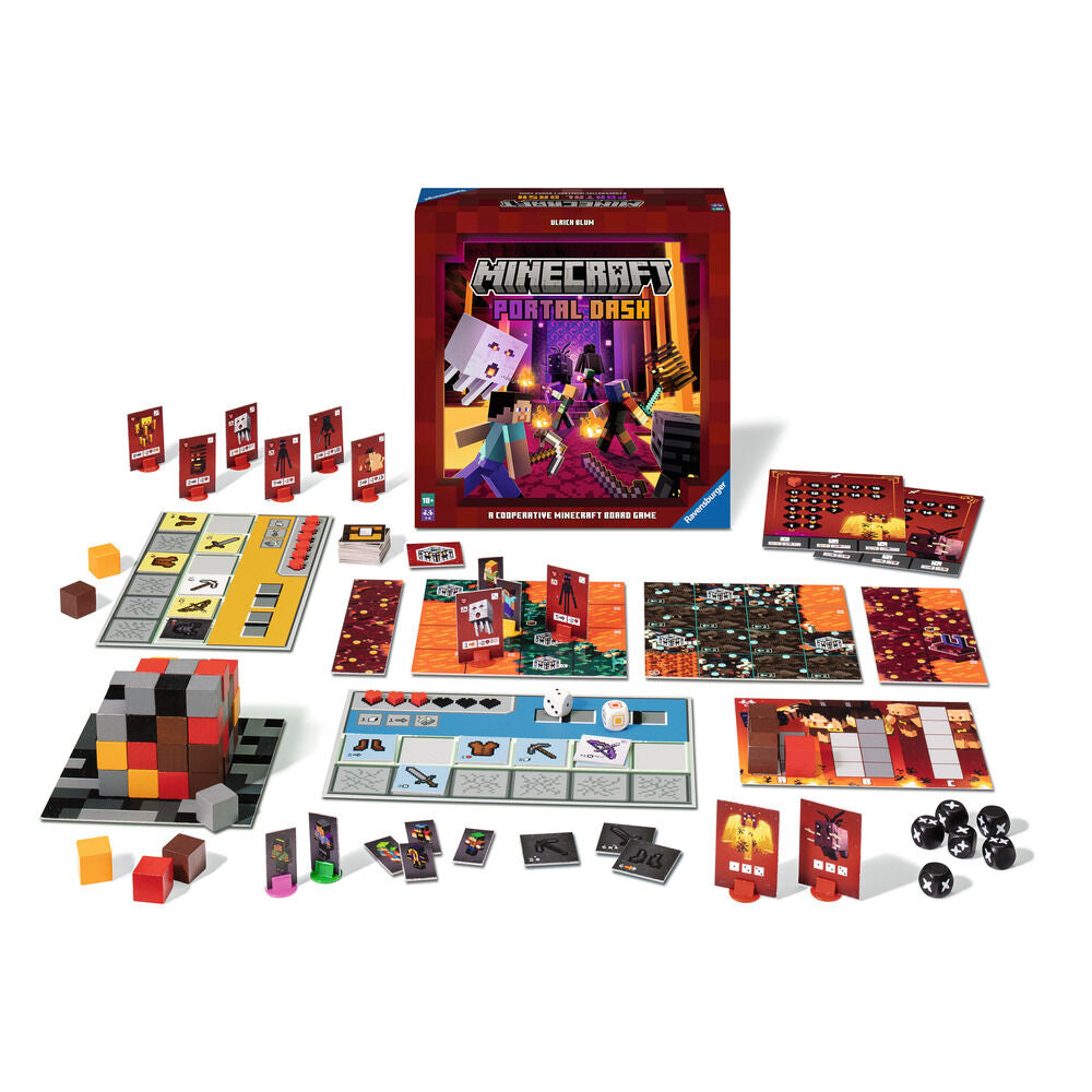 Caja del juego de mesa cooperativo Minecraft Portal Dash de Ravensburger - 2