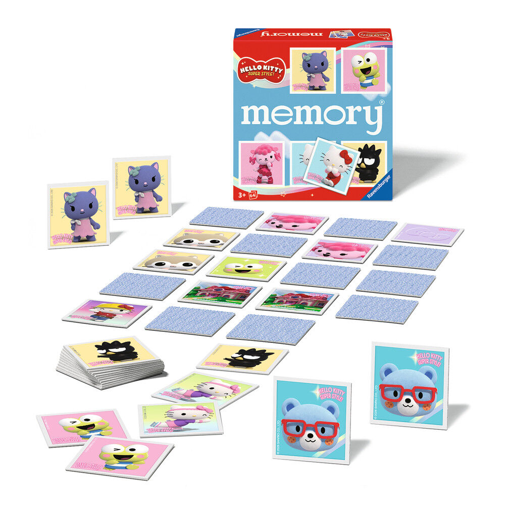 Juego Memory Ravensburger de Hello Kitty Super Style con 64 cartas - 2