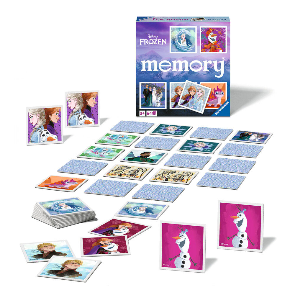 Juego Memory Ravensburger de Disney Frozen con 64 cartas ilustradas - 2