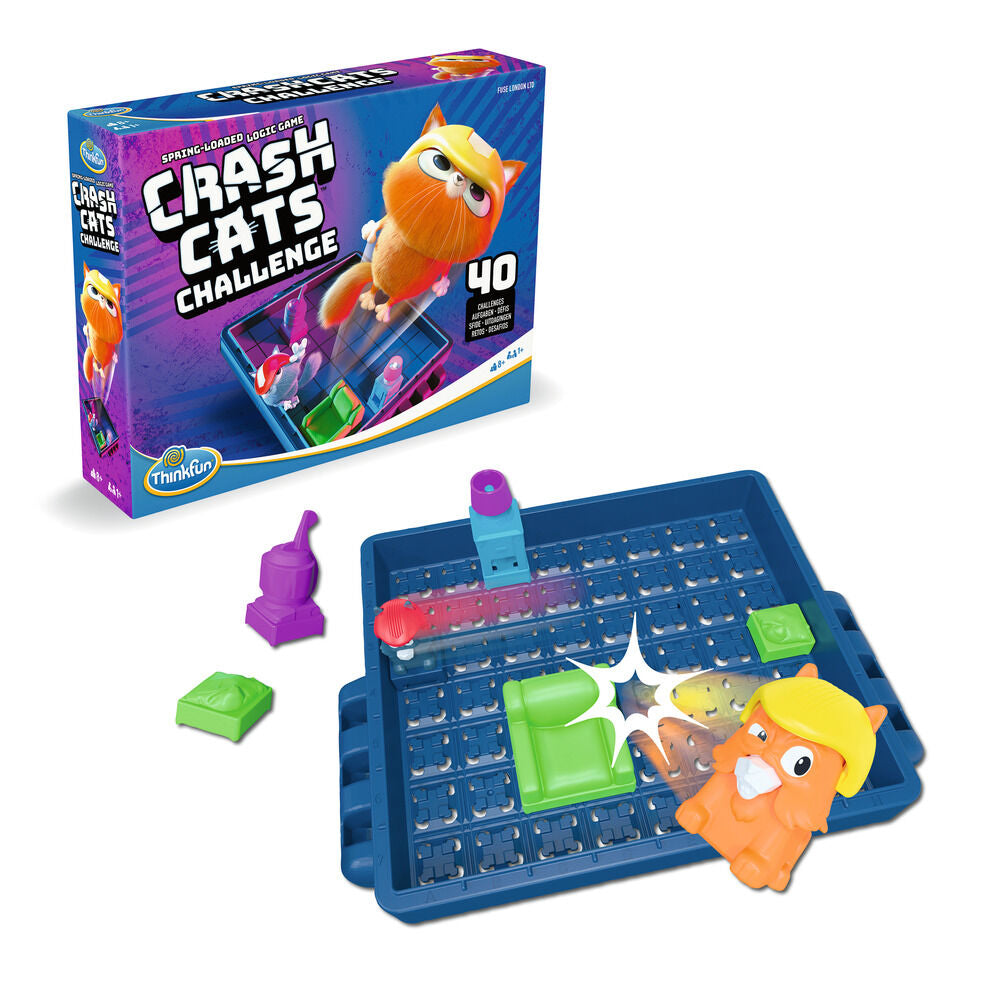 Caja del juego de mesa de lógica Crash Cats Challenge con ilustraciones de gatos - 2