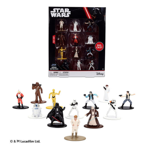 Blíster con 12 figuras Metalfigs de Star Wars de 4 cm - 2
