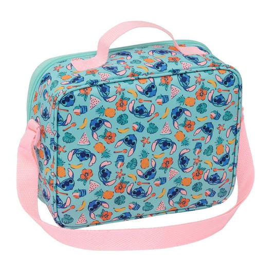 Bolsa portameriendas térmica Stitch Disney rosa y turquesa - 2